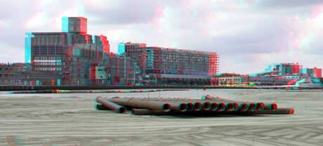 Strand Rijnhaven Rotterdam juli-2024 3D 