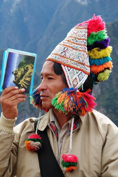 het gezicht van Machu Picchu, Peru