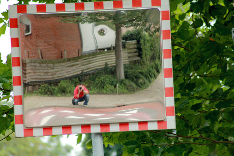 zelf portret dodehoekspiegel