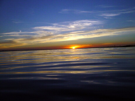 Ondergaande zon Zeeland