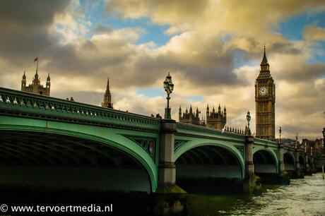 Big Ben en Westminster Bridge Londen