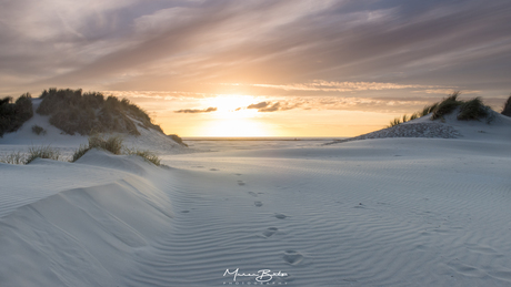 Sunset strand Hollum Ameland 