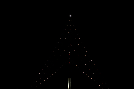 Die grote kerstboom langs de A2