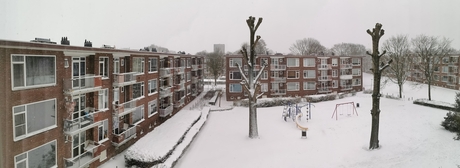 Sneeuw in Sliedrecht 2021