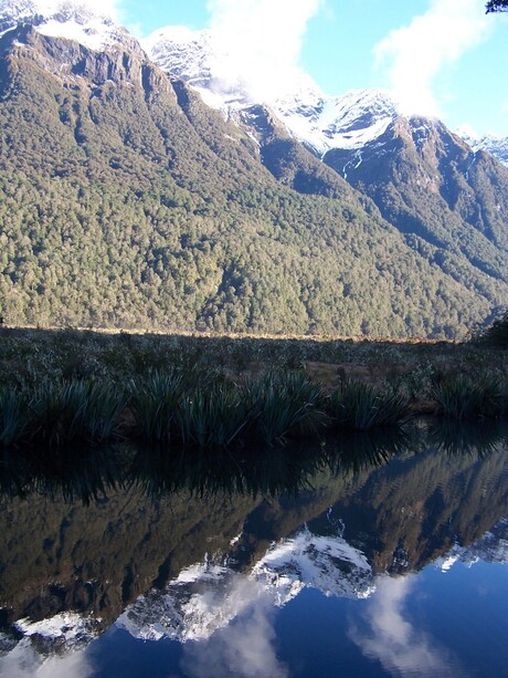 Mirror lake Nieuw Zeeland