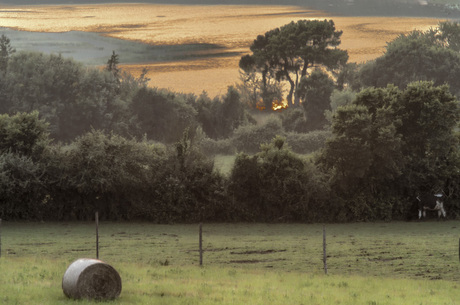 zicht op de  La Rance bij zonsondergang