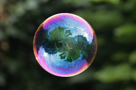 mijn huis in een zeepbel