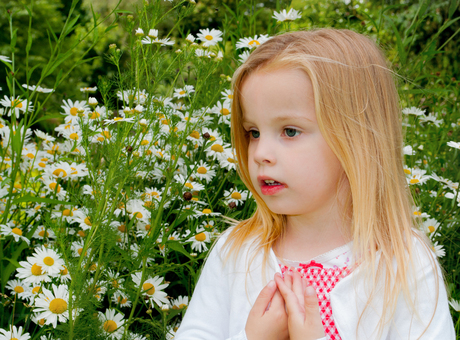 Sarah in het park