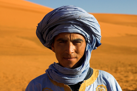 Touareg bij Merzouga in de Sahara