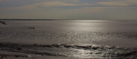 Ochtendlicht boven Waddenzee