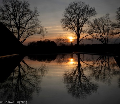 Sunset in the nature