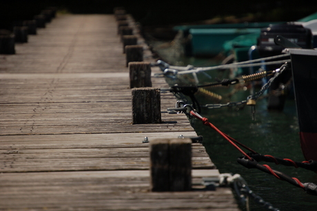 Secured at a pier