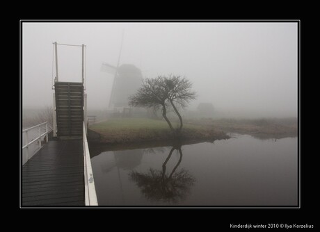 Mistig Kinderdijk