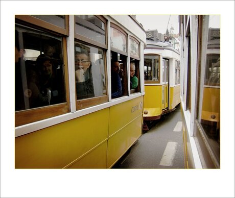 Yellow tram