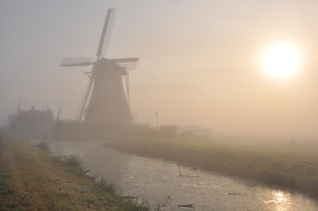 Molen in de mist