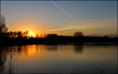 Delftse Hout - winterse zonsondergang