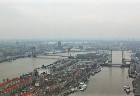 Rotterdam vanaf De Rotterdam