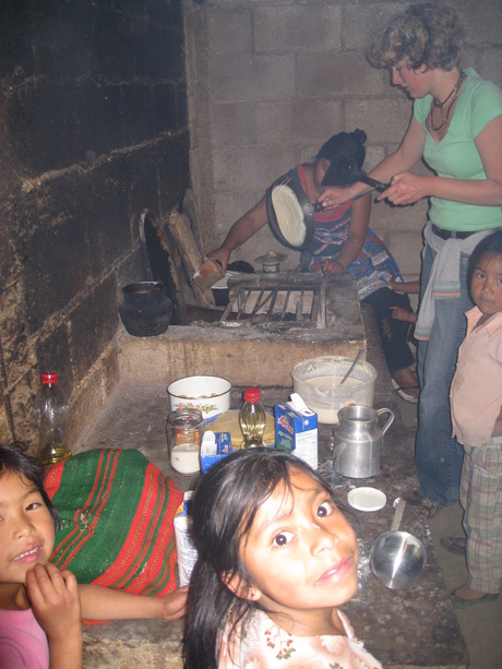 Pannenkoeken bakken in Guatemala