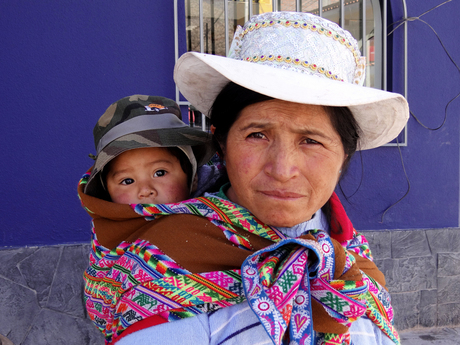Moeder en kind in Bolivia