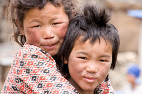 vriendinnen in Nepal