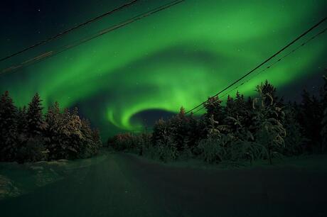 Noorderlicht in Salla, Fins Lapland