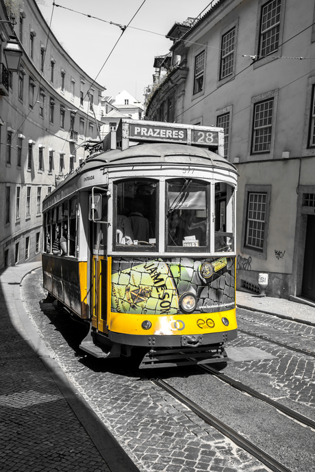 Tramlijn 28 in Lissabon