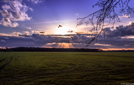 Doorbrekende zonnestralen