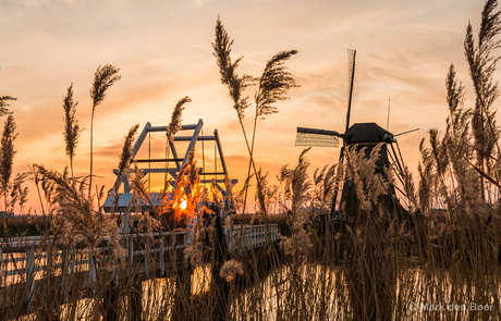 Zonsondergang Kinderdijk