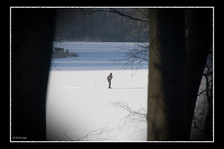 Eenzame schaatster