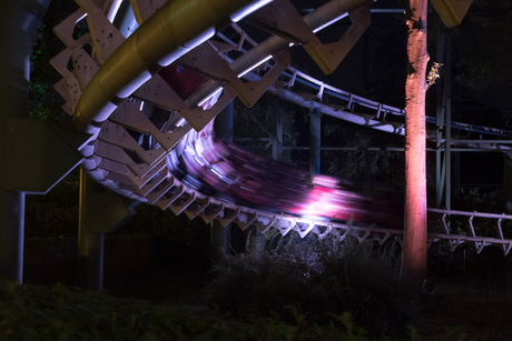 rollercoaster by night Efteling