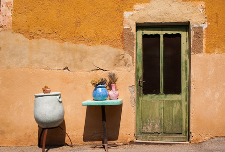 Straatbeeld in Roussillon