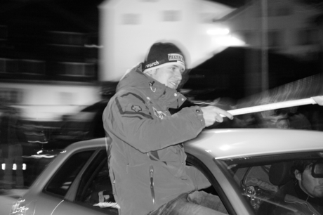 Intocht van de WK slalom kampioen 2007