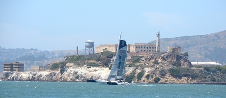 Sailing across Alcatraz