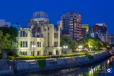 Hiroshima dome in het blauwe uurtje