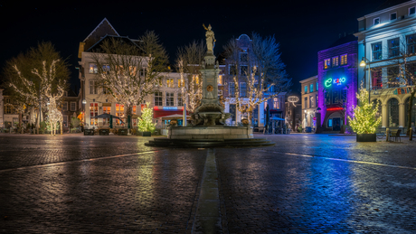 De brink in Deventer tijdens de Kerst