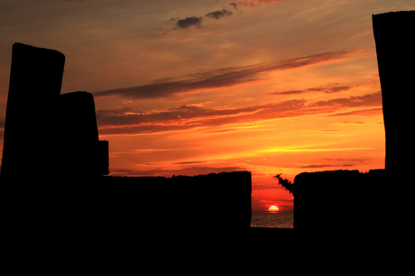Sunset op het IJsselmeer