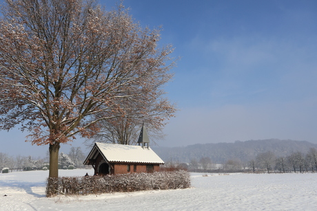 Gronsveld in de sneeuw