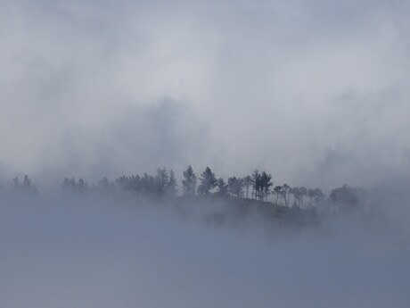 In de wolken