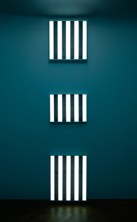 Three Light Boxes for One Wall - Daniel Buren (1989)