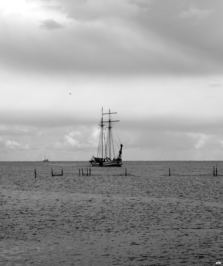 Buien boven het IJsselmeer 