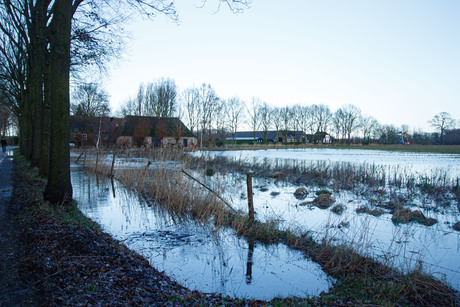 onderwater gelopen landerijen.