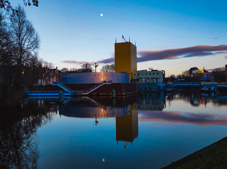 Avond licht over de stad 