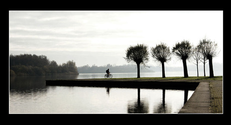 de eenzame fietser..