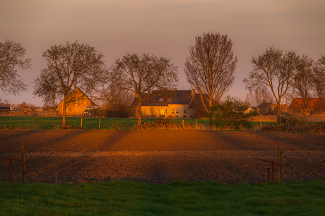 Schaduw van een zachte avond