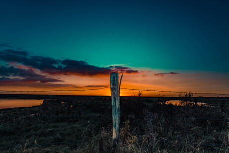 Zonsondergang Schakerloopolder Tholen 