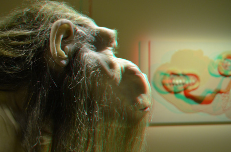 Patricia Piccinini Kunsthal Rotterdam 3D  anaglyph