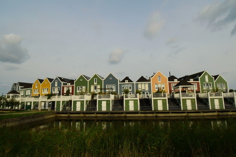 Gekleurde huizen in Houten