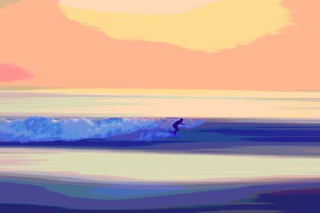 Surfing photo Posterized