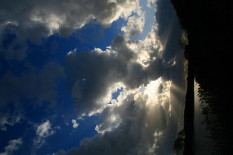 Zon breekt door de wolken in Meijendel