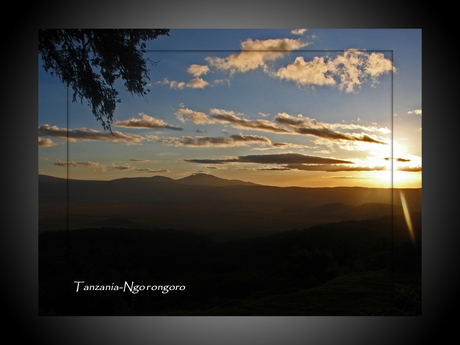 zonsondergang Ngorongoro